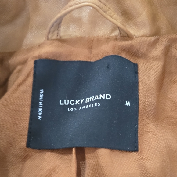 Lucky Brand Women's Brown Leather Jacket - Picture 13 of 16